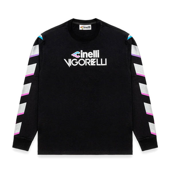 Cinelli Vigorelli L/Sleeved T-Shirt Blk click to zoom image