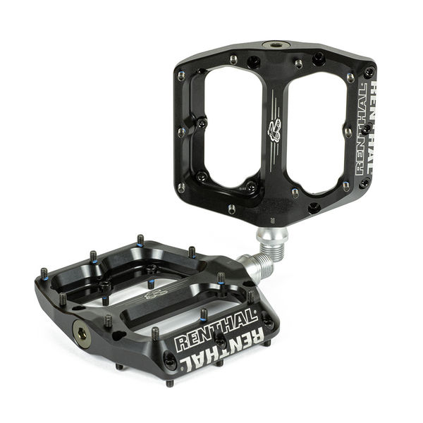 Renthal Revo-F Flat Pedals CNC Alloy Flat pedal, 100x104mm Platform, Fully serviceable Black click to zoom image