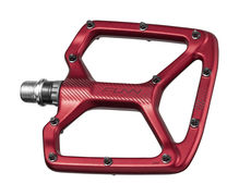 Funn Python 2 Alloy Flat Pedals Long Pins Red click to zoom image