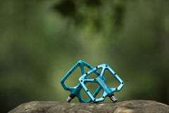Funn Python 2 Alloy Flat Pedals Long Pins Turquoise click to zoom image