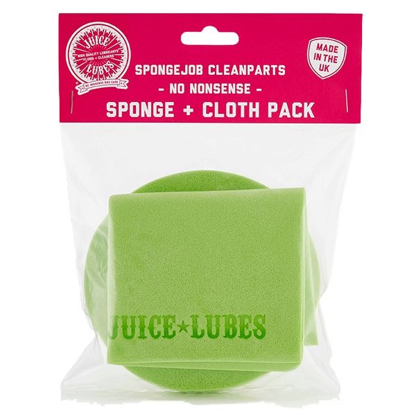 Juice Lubes SpongeJob CleanParts Sponge and Cloth Pack click to zoom image