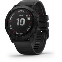 Garmin fenix 6X Pro GPS Watch - Black with Black Band