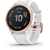 Garmin fenix 6S Pro GPS Watch - Rose Gold with White Band Small