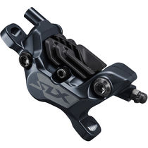 Shimano SLX BR-M7120/BL-M7100 SLX 4 pot bled brake lever/post mount calliper, rear left
