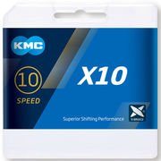 KMC X10 Silver/Black 114L Chain click to zoom image