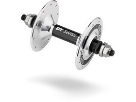 DT Swiss Track front hub, 100mm bolt on, 20 hole silver
