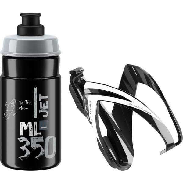 Elite Ceo Jet youth bottle kit includes cage and 66 mm, 350 ml bottle black click to zoom image