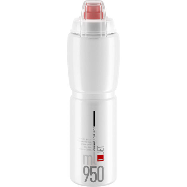 Elite Jet Biodegradable MTB, clear with red logo 950 ml click to zoom image