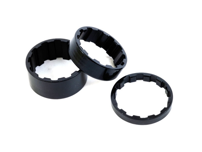 M-Part Splined Alloy Headset Spacers 1-1/8 Inch 5 / 10 / 15 Mm Pack Of 3 click to zoom image