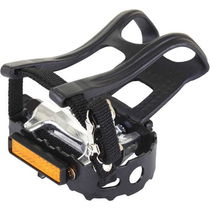 M-Part Essential Alloy pedals including toe clips and straps, 9/16 inch thread