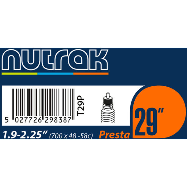 Nutrak 29 X 1.9 2.2 Inch Presta Inner Tube click to zoom image