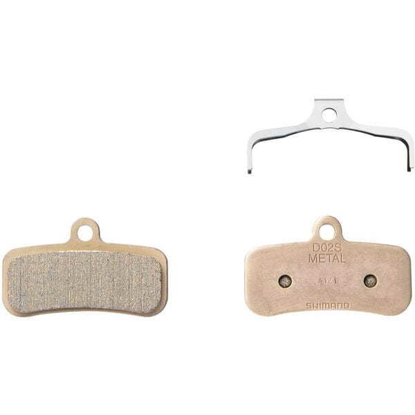 Shimano Spares D02S disc pads & spring, steel back, metal sintered click to zoom image