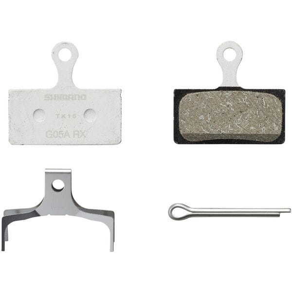 Shimano Spares G05A-RX disc pads & spring, alloy back, resin click to zoom image