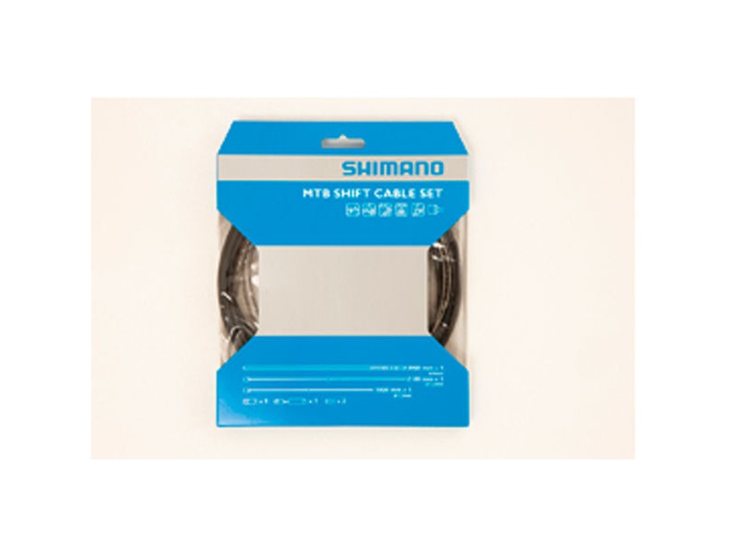 Shimano Spares MTB gear cable set with stainless steel inner wire black click to zoom image