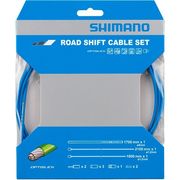 Shimano Spares 105 5800 / Tiagra 4700 Road gear cable set, OPTISLICK coated inners  Blue  click to zoom image