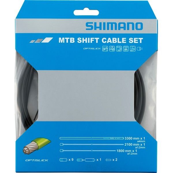 Shimano Spares XT M8000 MTB gear cable set, OPTISLICK coated inners, black click to zoom image