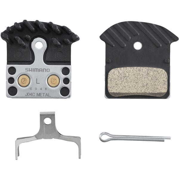 Shimano Spares J04C metal pad and spring, with fin click to zoom image