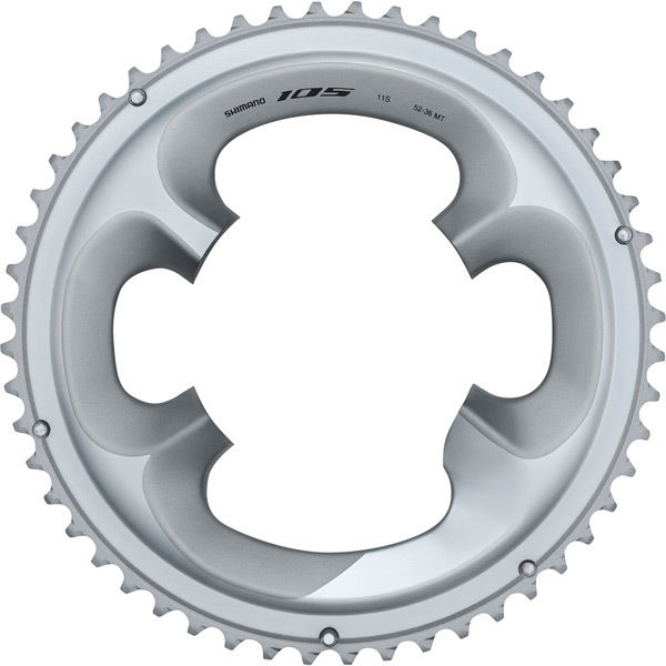 Shimano Spares FC-R7000 chainring, 53T-MW for 53-39T, silver click to zoom image