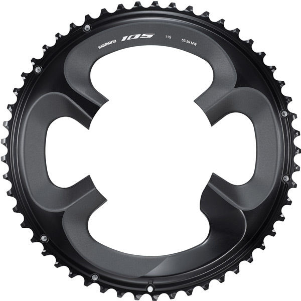 Shimano Spares FC-R7000 chainring, 53T-MW for 53-39T, black click to zoom image