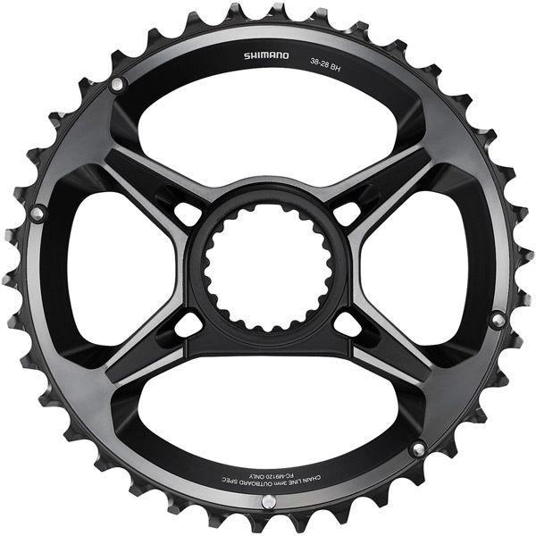 Shimano Spares FC-M9120-B2 chainring, 38T-BH, for 38-28T click to zoom image