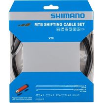 Shimano Spares MTB gear cable set for rear only, Polymer coated stainless steel inner, black