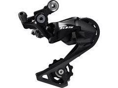 Shimano 105 RD-5701 105 10-speed rear derailleur GS max 32T with double c/set black 