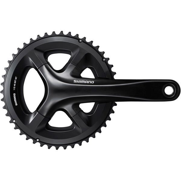 Shimano 105 FC-RS510 double chainset, 46/36T, for 135/142mm axle, 172.5mm, black click to zoom image