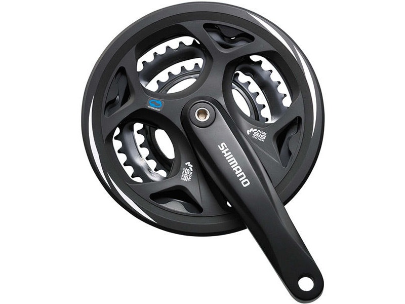 Shimano Altus FC-M311 Altus square taper chainset, with chainguard click to zoom image