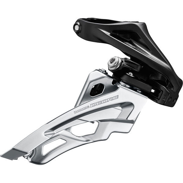 Shimano Deore Deore M6000-H triple front derailleur, high clamp, side swing, front pull click to zoom image