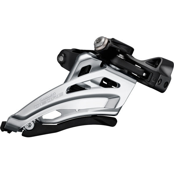 Shimano Deore Deore M6000-M triple front derailleur, mid clamp, side swing, front pull click to zoom image