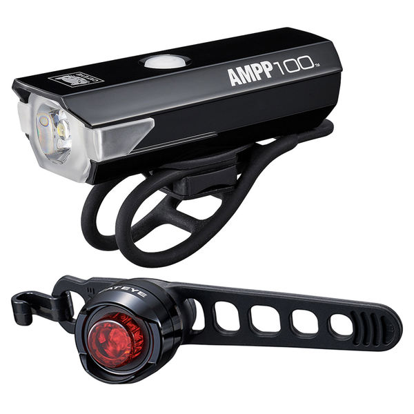 Cateye Ampp 100 / Orb Bike Light Set click to zoom image