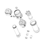 Rock Shox Spare - Bottomless Ring Kit For Monarch/Vivid Air (Includes Volume Adjust Rings, Qty 9) 