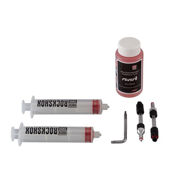 Rock Shox Standard Bleed Kit (Includes 2 Syringes/Fittings Reverb Hydraulic Fluid 120ml Bottle New) click to zoom image