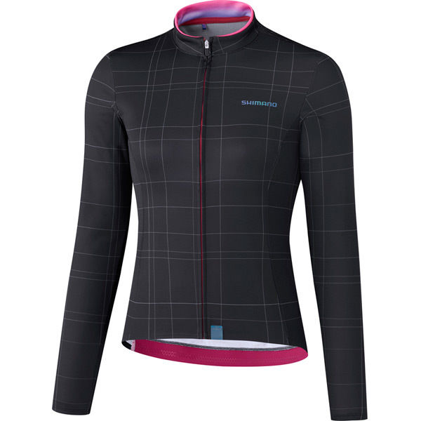 Shimano Clothing Women's Kaede Thermal Jersey, Black click to zoom image