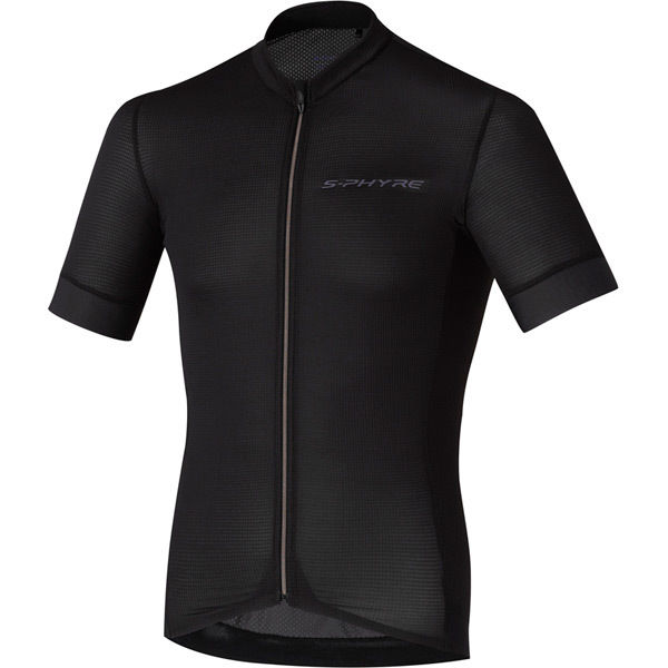 Shimano Clothing Men's, S-PHYRE Short Sleeve Jersey, Black click to zoom image