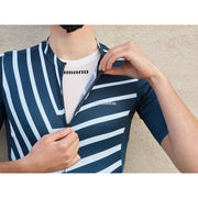 Shimano Clothing Men's Aerolite Jersey, Navy Zebra click to zoom image