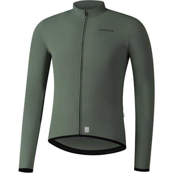 Shimano Clothing Men's Vertex Thermal Jersey, Green click to zoom image