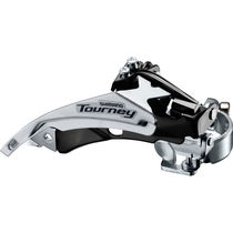 Shimano Tourney / TY FD-TY500 hybrid front derailleur, top swing, dual-pull and multi fit for 42T