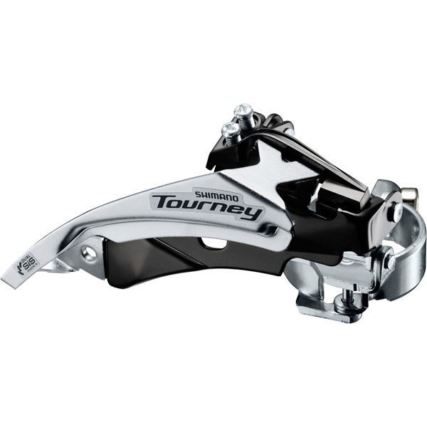 Shimano Tourney / TY FD-TY510 MTB front derailleur, top swing, dual-pull and multi fit for 48T click to zoom image