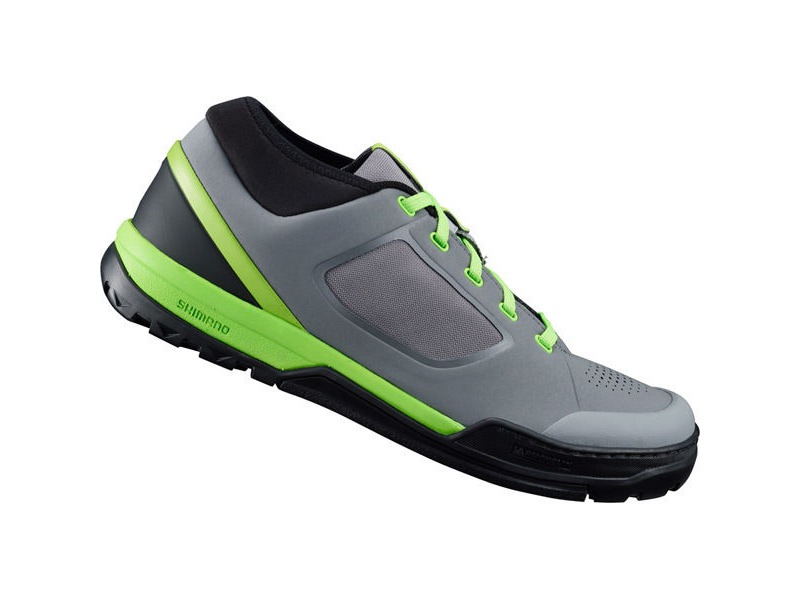 Shimano Trail / Leisure Shoe GR7 (GR700) flat pedal MTB shoes, grey/green click to zoom image
