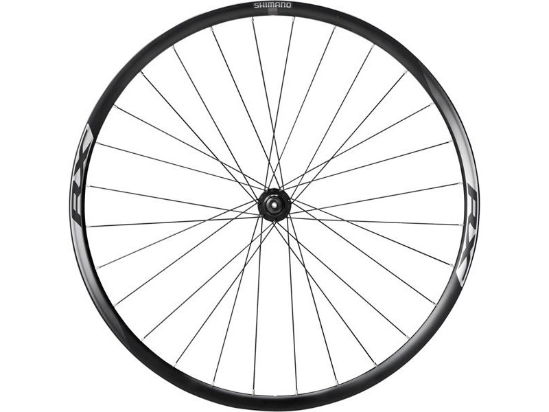 Shimano Wheels WH-RX010 disc road wheel, clincher 24mm, black, front click to zoom image