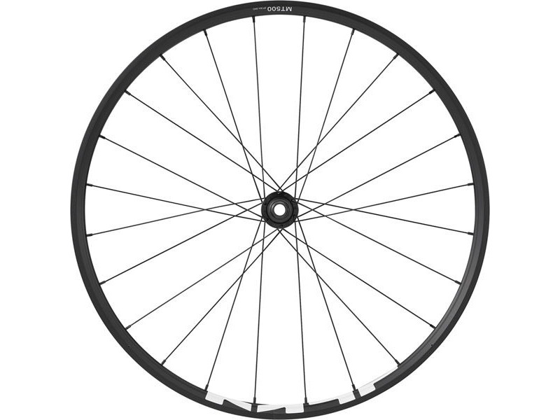 Shimano Wheels WH-MT500 MTB wheel, 27.5 in (650b), 15 x 100mm thru-axle, front, black click to zoom image