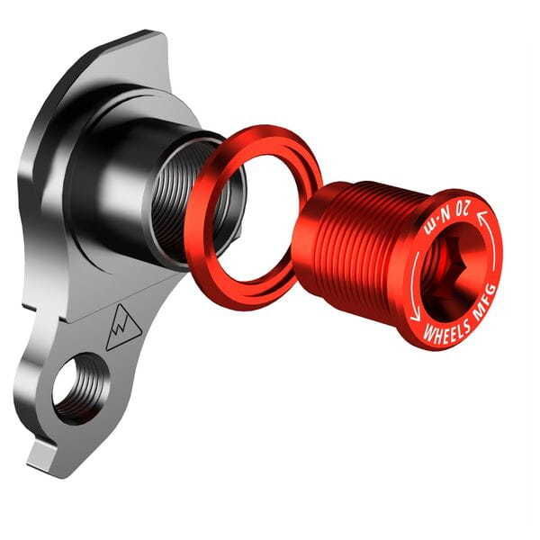 Wheels Manufacturing Replaceable Derailleur Hanger / Dropout 404-1 - Red Bolt click to zoom image