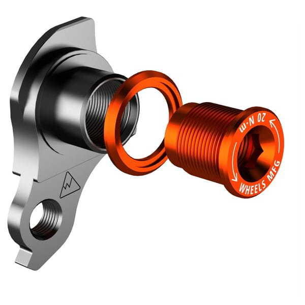 Wheels Manufacturing Replaceable Derailleur Hanger / Dropout 404-3 - Orange Bolt click to zoom image