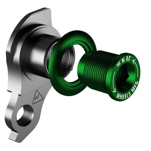 Wheels Manufacturing Replaceable Derailleur Hanger / Dropout 487-9 - Green Bolt click to zoom image
