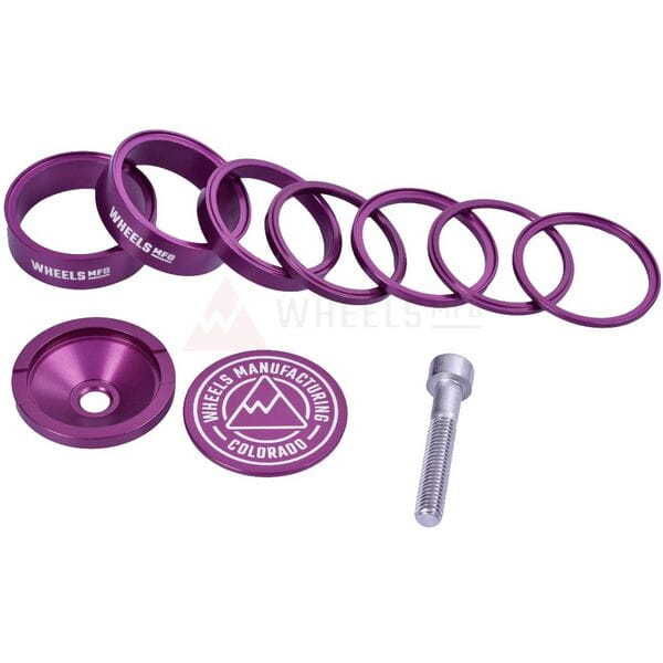 Wheels Manufacturing Pro StackRight Headset Spacer Kit - Purple click to zoom image