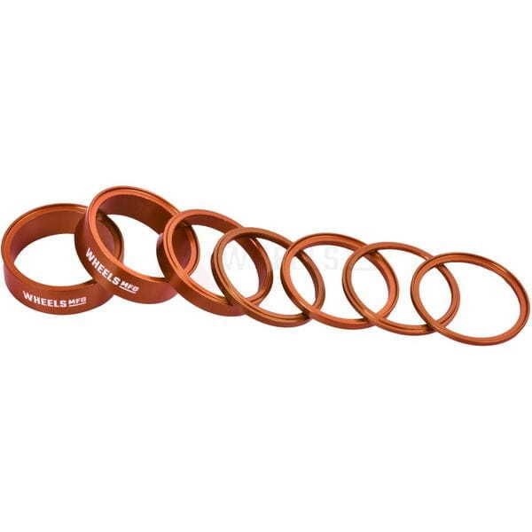 Wheels Manufacturing StackRight Headset Spacer Kit - Orange click to zoom image