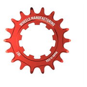 Wheels Manufacturing Solo-XD Cog, 7075 aluminum 18 teeth Red  click to zoom image