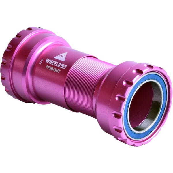 Wheels Manufacturing PF30 Threaded ABEC-3 Bearings For 30mm Cranks - Pink click to zoom image