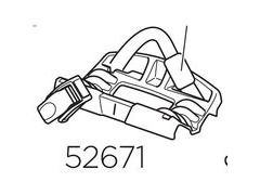 Thule 52671 598 Wheel holder and strap rear 